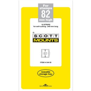 Scott/Prinz Pre-Cut Strips 240mm Long Stamp Mounts 240x82 #944 Black