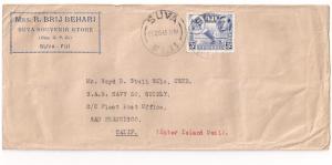 WORLD WAR II HISTORY FIJI #122 Inter Island Mail 2 the Solomons 1945 WAR'S END