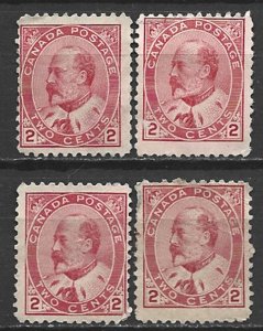 COLLECTION LOT 7433 CANADA #90 * 4 UNG1903 CLEARANCE