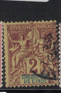 French India SC 1 VFU (3fga) 