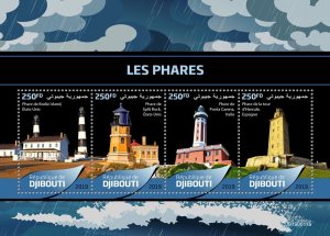 DJIBUTI - 2019 - Lighthouses - Perf 4v Sheet - Mint Never Hinged