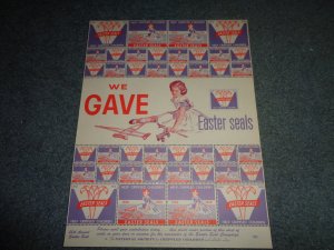 1958 EASTER SEALS, FULL SHEET