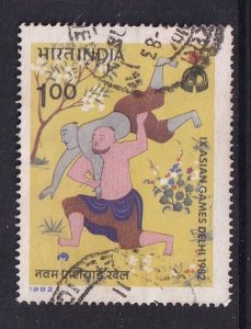 India #993  used  1982  Asian games  wrestling 1r