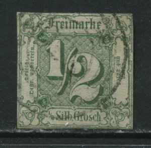 Germany Thurn & Taxis 1859 1/2 silber groschen green used