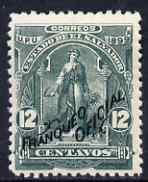 El Salvador 1899 Ceres 12c deep green overprinted Franque...