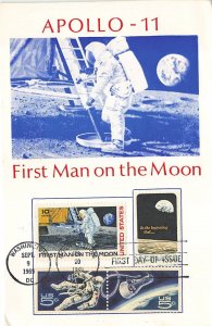 C76 10c FIRST MAN ON THE MOON AIRMAIL - Souvenir booklet combo FDC