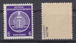 DDR 1954 Official Sc#O2 Mi#D2XII mnh signed Schönherr