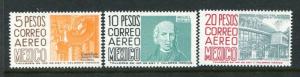 Mexico C296-98  Airmail 5p-20p High Values - Mint Hinged - cv$101.00