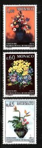 Monaco-Sc#894-6-unused NH set-Flowers-Flora-1973-