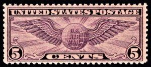US C16 MNH VF  5 Cent Winged Globe Violet