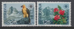 Yugoslavia 1042-1043 Bird Flower MNH VF