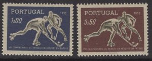 PORTUGAL SG1067/8 1952 WORLD ROLLER SKATING HOCKEY CHAMPIONSHIPS MNH