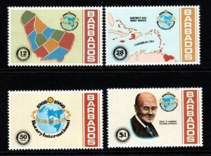 BARBADOS SG651/4 1980 75TH ANNIV. OF ROTARY INTERNATIONAL MNH