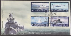 INDIA - 2011 PRESIDENT'S FLEET REVIEW, MUMBAI 4V FDC