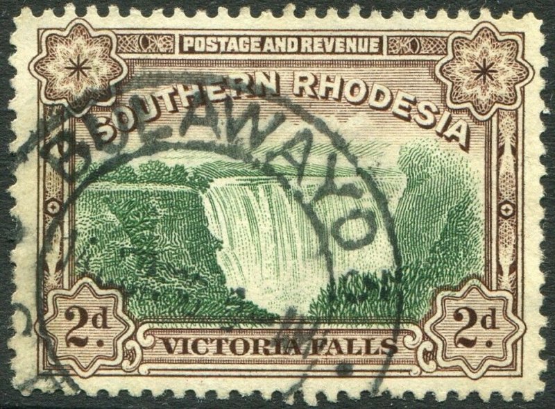 SOUTHERN RHODESIA-1941 2d Green & Chocolate Perf 12½ Sg 35 FINE USED V48917