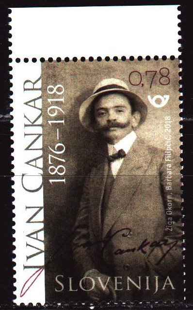 Slovenia. 2018. 1286. Tsankar, writer, playwright, publicist. MNH.