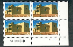 3220 Spanish Settlement MNH Plate Block - LR