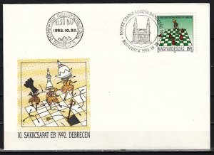 Hungary, Scott cat. 3376. European Chess Championship issue. First day cover. ^