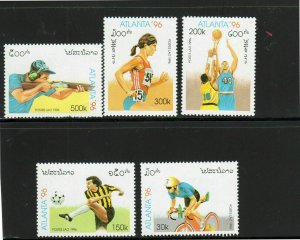 LAOS #1254-1258  1996  SUMMER OLYMPICS       MINT  VF NH  O.G