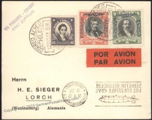 Chile 1932 Graf Zeppelin 6th South America Flight SAF Mi278C Cover 110733