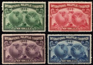 1926 US Poster Stamp International Philatelic Exhibition New York Set/4 MNH