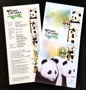 *FREE SHIP Singapore Giant Pandas 2012 Panda Bamboo Zoo (stamp FDC)