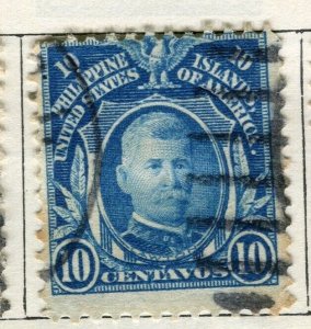 PHILIPPINES; 1908 early Portrait issue fine used 10c. value