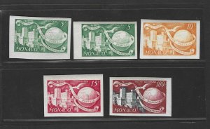 MONACO 1949 UPU IMPERFORATE SET AND SC. C33 AIR MAIL NEVER HINGED