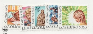 #B352 - B356 - Luxembourg - Christmas - 1985 - MNH - superfleas - cv$10.50