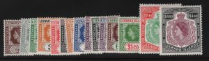 Leeward Islands Scott # 133-147 set VF OG LH with nice color scv $ 68 see pic !