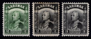 Sarawak 1934-41 Sir Charles Vyner Brooke Def., Part Set [Unused]