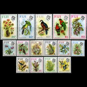 FIJI 1971 - Scott# 305-20 Birds and Flora 1c-$2 NH