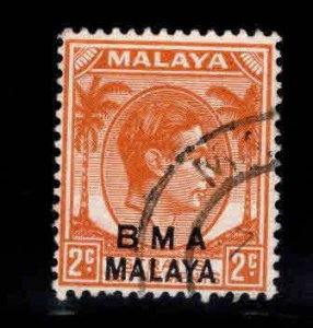 Straits Settlements Scott 257 BMA MALAYA overprint  Die 2 Used