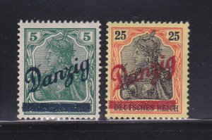 Danzig 34, 39 MH Overprints