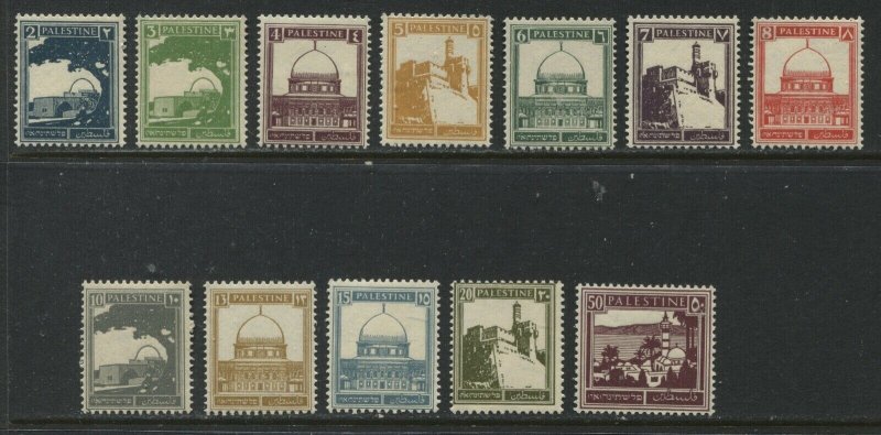 Palestine 1927-42 various values to 50 mills mint o.g. hinged