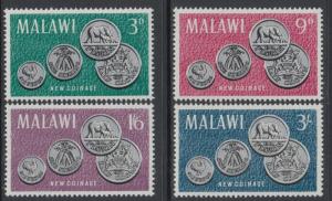 XG-I503 MALAWI - Coins, 1964 New Coinage, Coats Of Arms, 4 Values MNH Set