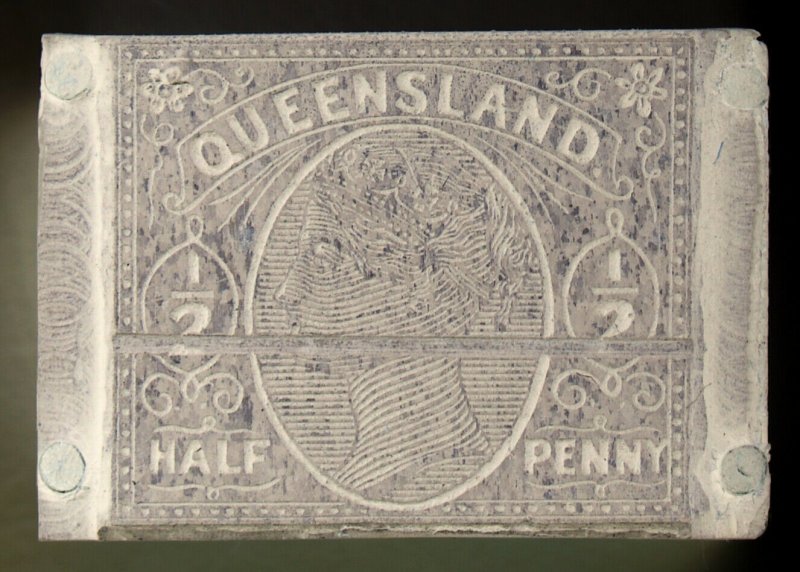 Australia Queensland 89 Queen Victoria A7 Catalog Metal Die Stamp Postage Cliché