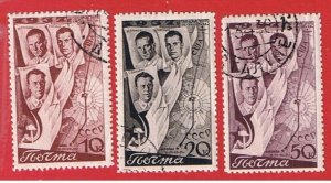 Russia #640-642  VF used   Aviators    Free S/H