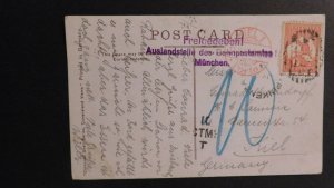 1914 Postcrd Cover Pinkenba Queensland Australia to Kiel Germany Central Railway