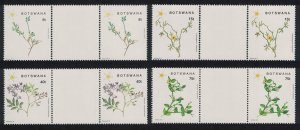Botswana Flowering Plants 4v Gutter Pairs 1988 MNH SG#665-668