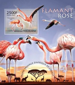 2013 TOGO  MNH. FLAMINGOS     Y&T Code: 642  |  Michel Code: 4810 / Bl.780