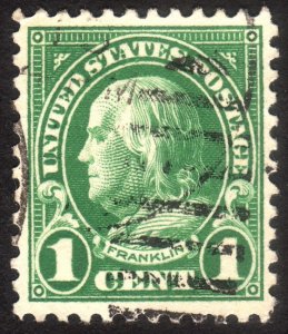 1923, US 1c, Franklin, Used, well centered, Sc 552