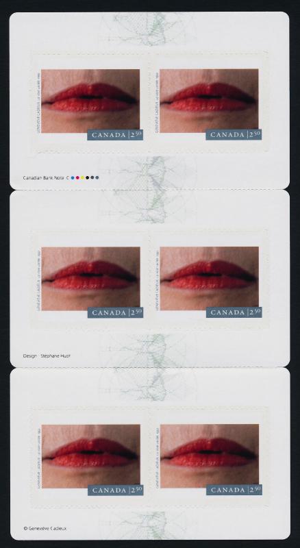 Canada 2822a  Booklet MNH 150 Years of Photography, Genevieve Cadieux, Lips