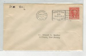 1926 OLD FIRST DAY ISSUE 590 PRESIDENT THOMAS JEFFERSON BY EDWARD WORDEN