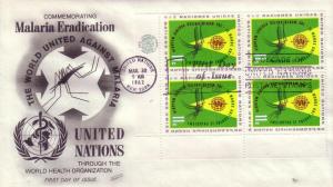 United Nations FDC Sc.# 103 Anti Malaria x4 L349