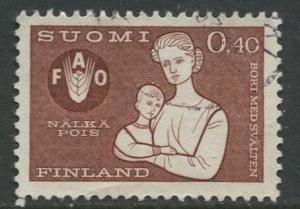 Finland - Scott 416 - Freedom from Hunger -1963 - Used - Single 40p stamp