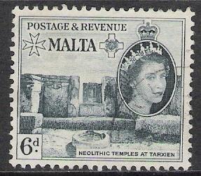 Malta #254 QE II & Temples Used