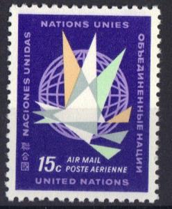 United Nations New York  #C11  MNH  1964  air mail 15c