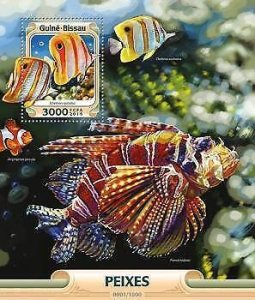 2016 Guinea-Bissau. Fishes. Y&T Code:  1177  |  Michel Code: 8417 / Bl.1457