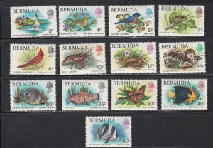 Bermuda # 363-375, Birds - Fish,, Mint NH 1/3 Cat.